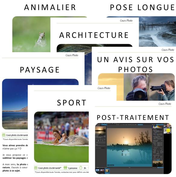 Pack 7 cours photo en ligne - Formations photo VP23